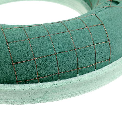 tételeket Virágos habgyűrű zöld koszorú bedugós massza Ø42cm 2 db