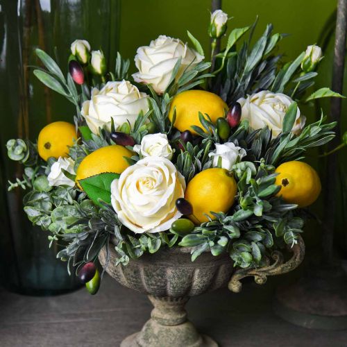 Floristik24 Mesterséges Oliva Branch Green 27cm 7 szál