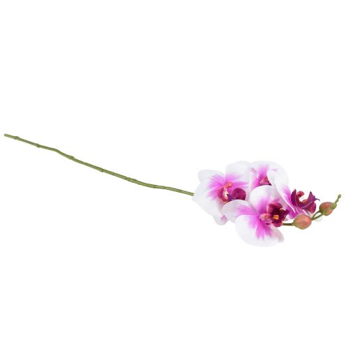 tételeket Orchidea mesterséges Phalaenopsis 4 virág fehér rózsaszín 72cm