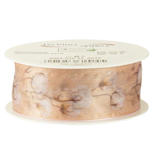 tételeket Organza szalag pamutvirágok díszítő szalag rózsaszín 40mm 15m