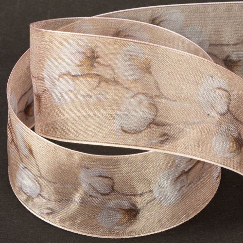 tételeket Organza szalag pamutvirágok díszítő szalag rózsaszín 40mm 15m