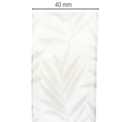 tételeket Organza szalag, sifon szalag, zöld növényi szalag, 40mm x 15m