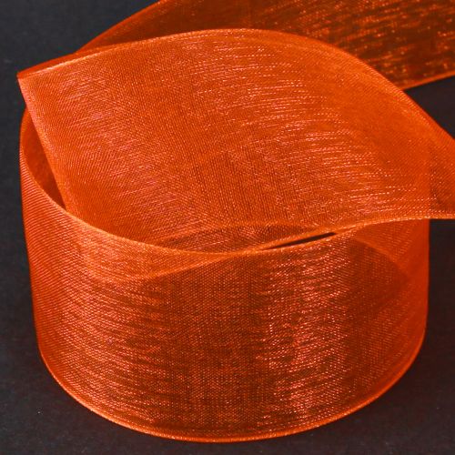 tételeket Organza szalag ajándék szalag narancssárga szalag szegély 40mm 50m