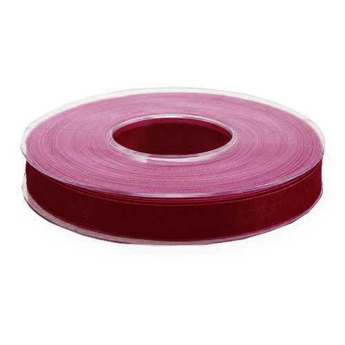 tételeket Organza szalag szegélyszalag Organza Bordeaux 15mm 50m
