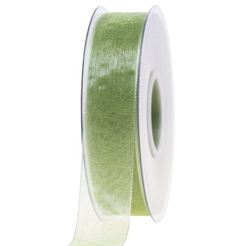 tételeket Organza szalag zöld ajándék szalag szegély lime zöld 25mm 50m