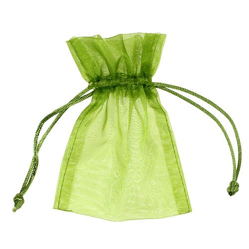 Floristik24 Organza zacskók zöld 12cm x 9cm 10db