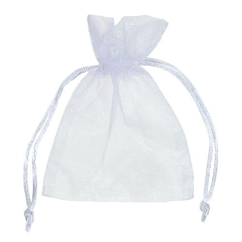 Floristik24 Organza zacskó fehér 12x9cm 10db