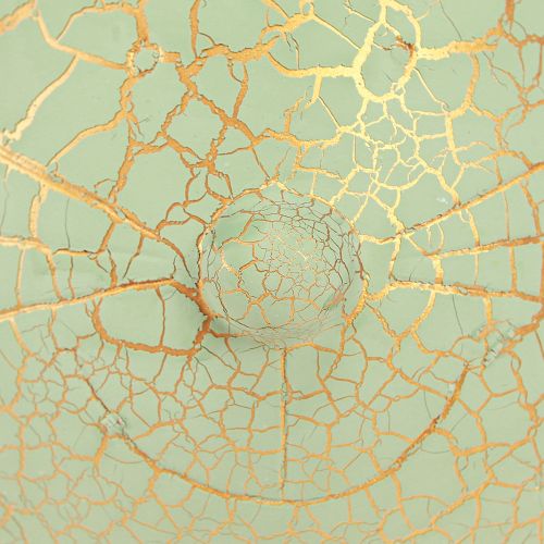 tételeket Húsvéti dekoráció nyúlfej menta zöld arany craquelure 16,5x16x40cm