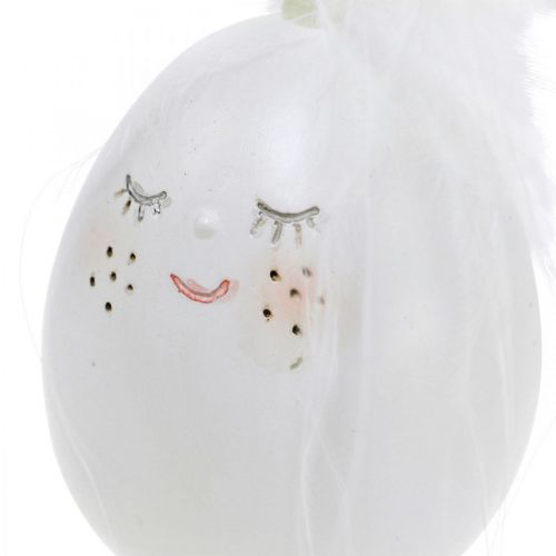 Floristik24 Húsvéti dekorációs tojás papuccsal, tavaszi, boldog húsvéti tojás, arcos tojás 2db