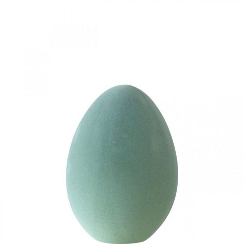 Húsvéti tojásdísz tojás szürke-zöld műanyag pelyhes 20cm