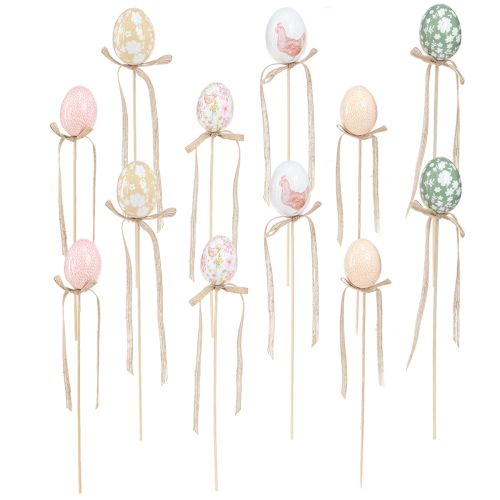 Floristik24 Húsvéti tojások pálcikán díszdugó Húsvéti csirke 4x5,5cm 12 db