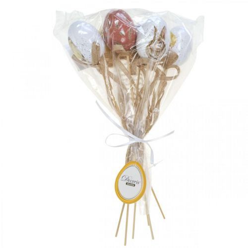 Floristik24 Húsvéti tojás műanyag virágdugó Húsvéti dekoráció H6cm 6db