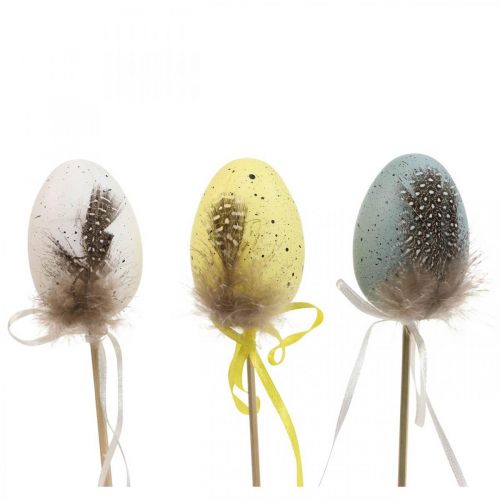 Húsvéti tojás műanyag húsvéti dekoráció virágdugók H6cm 12 db