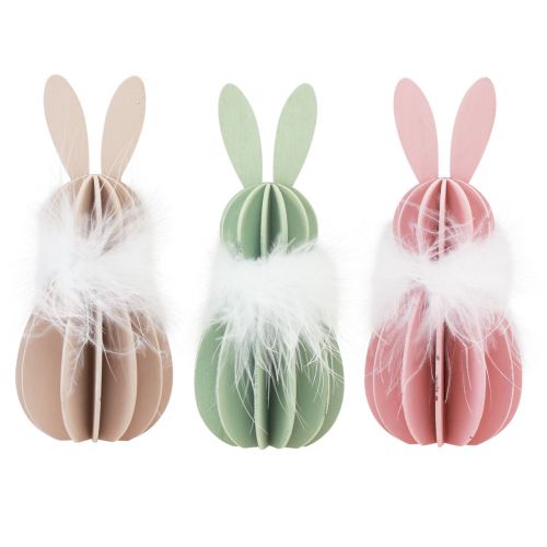 tételeket Húsvéti nyuszi asztaldísz fa nyuszi színes 5,5×15cm 3 db