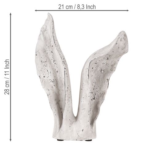 Floristik24 Húsvéti nyuszi dekoráció Nyúl füle Szürke/fehér Shabby Chic H29cm