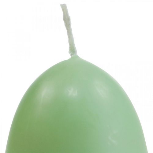 tételeket Húsvéti gyertyák tojás alakú, tojás gyertyák Húsvéti zöld Ø4,5cm H6cm 6db