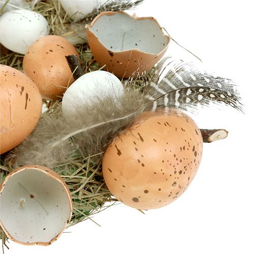 tételeket Húsvéti koszorú tojással Ø24cm natúr, fehér