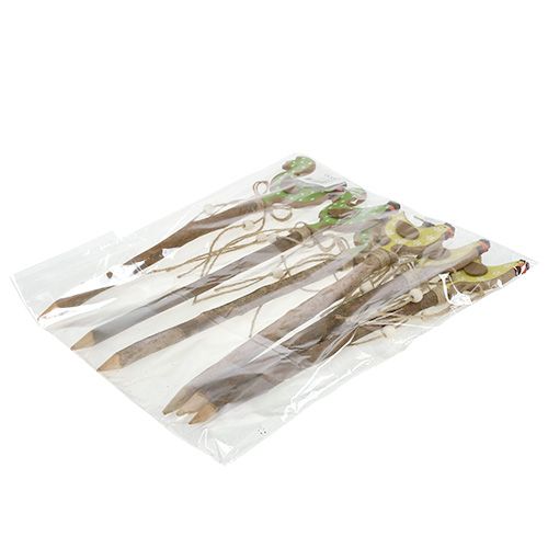 Floristik24 Húsvéti dugó csirke sárga, zöld 8cm L36cm 6db