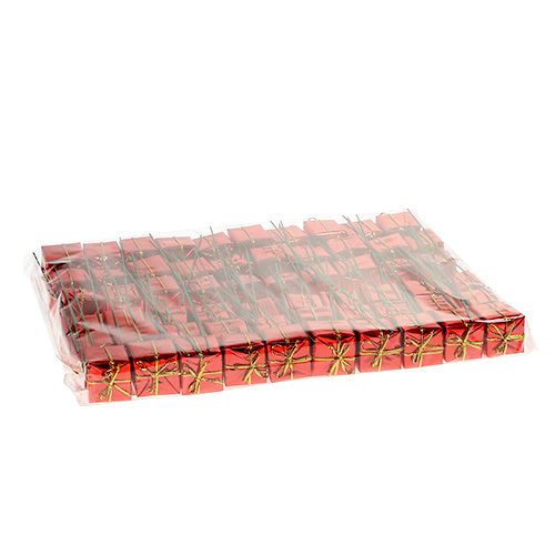 Floristik24 Csomagolás vezetéken 2,5cm piros 60db