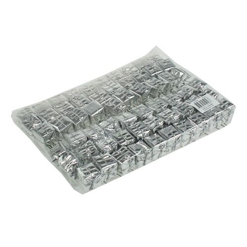 Csomagolás huzalon ezüst 2,5cm 60db | Floristik24.hu