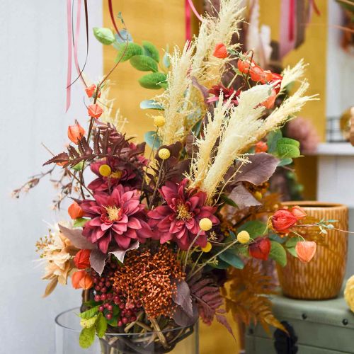 tételeket Pampa fű sárga Műdíszfű Száraz virágkötő 3db