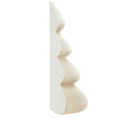 Floristik24 Papír karácsonyfa fehér színben csillogó Ø48cm H60cm