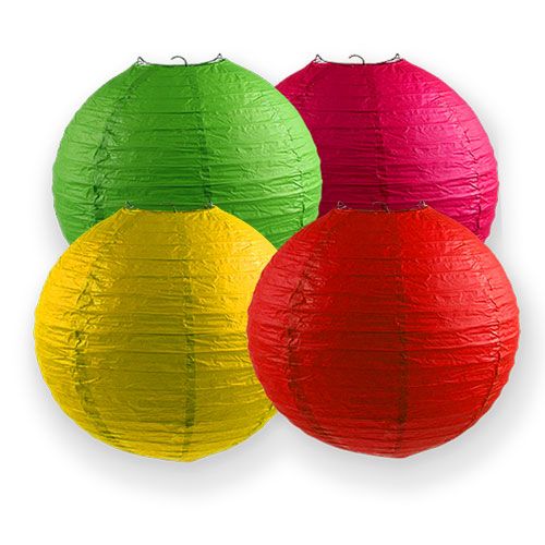 Floristik24 Színes papír lámpák Ø30cm 4 db