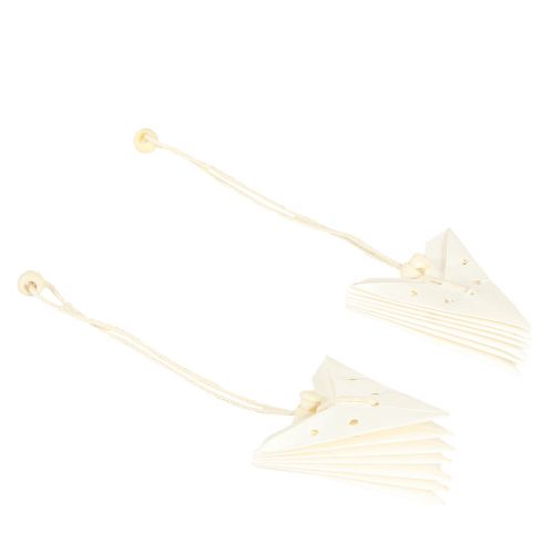 tételeket Papírcsillag karácsonyfadíszek fehér színben, 10 cm, 8 db-os készlet