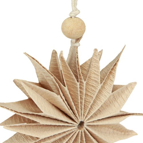 tételeket Papírcsillagok karácsonyi függődekoráció barna fehér 12 cm 6 darabos szett