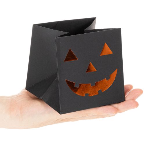 Papírzacskós tök alakú virágtartó Halloween dekoráció 10cm 6db | Floristik24.hu
