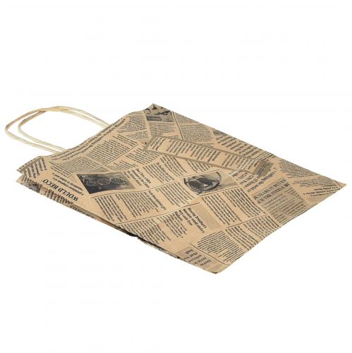 tételeket Papír hordtasakok papírzacskók ajándéktasakok 18x9cm újság 50db