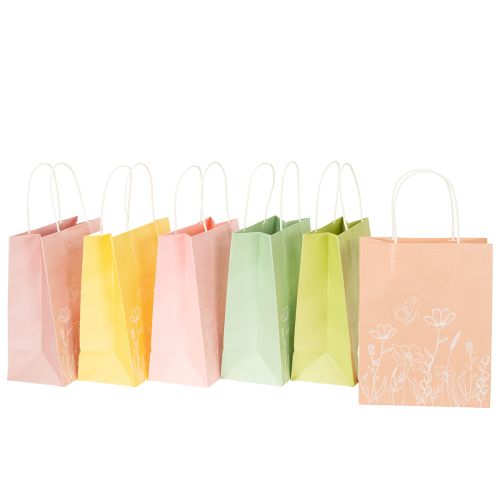 tételeket Papír ajándéktasakok vonzó és praktikus csomagoláshoz, 20 cm, 6 darab