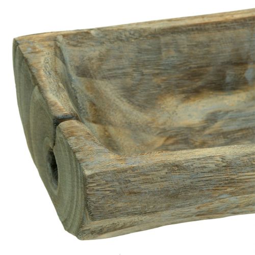 Floristik24 Dísztál Paulownia fa 37cm x 14cm H7cm