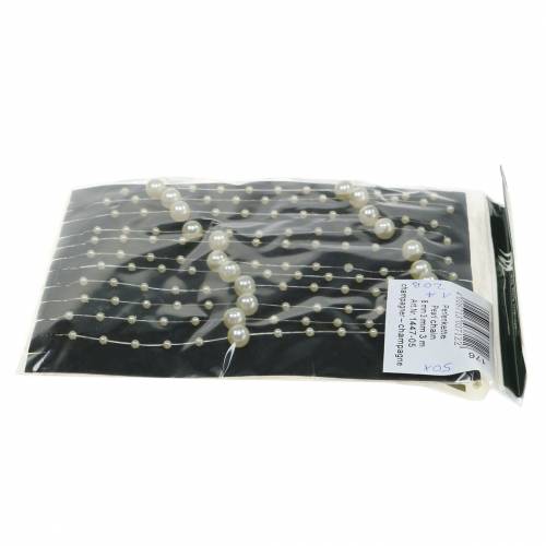 tételeket Pearl Necklace Champagne Ø3 - 8mm L3m