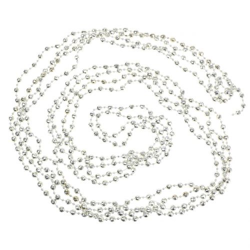 Floristik24 Gyöngyfüzér karácsonyfa lánc világoszöld 7m