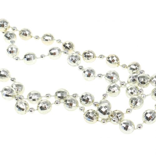 Floristik24 Gyöngyfüzér karácsonyfa lánc világoszöld 7m