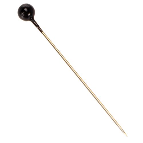 Fekete gyöngyházfejű virágkötőtűk, Ø4mm, 40mm, 150 darab | Floristik24.hu