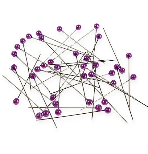 Floristik24 Gyöngyfűző tűk Ø6mm 65mm Lila