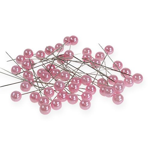 Pearl Head Pins Pink Ø10mm 60mm