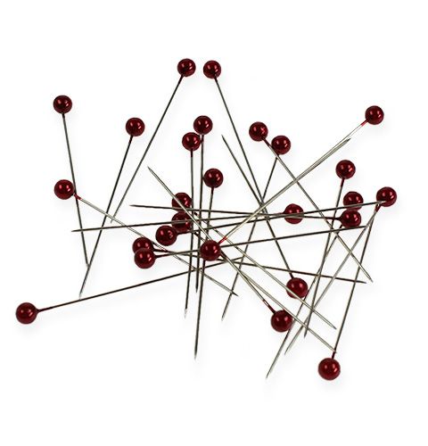 Floristik24 Gyöngykötő tűk Ø6mm 65mm Piros