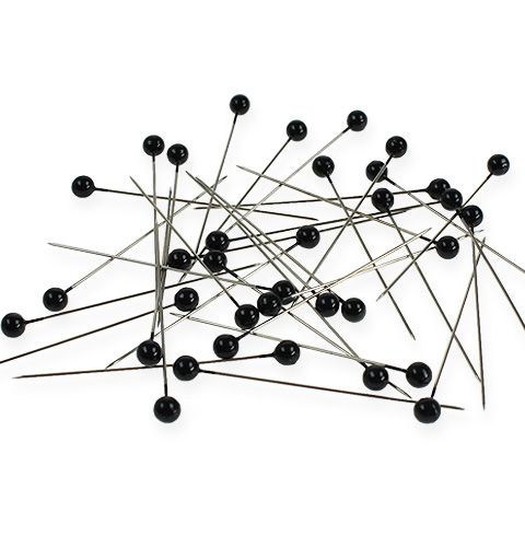 Floristik24 Gyöngyfűző tűk Ø6mm 65mm Fekete