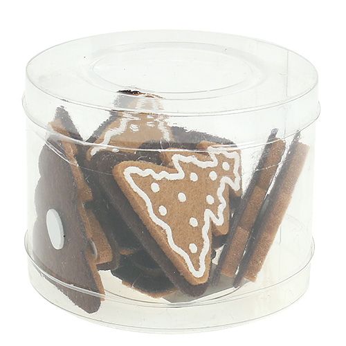 Floristik24 Nemez matrica mézeskalács fenyő 4,5cm 12db