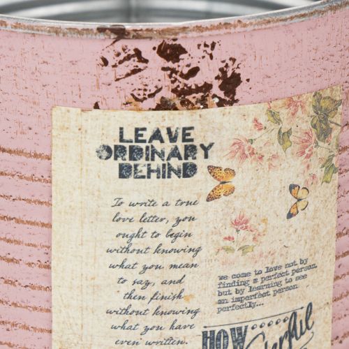 tételeket Kaspó, antik rózsa, díszes fémdoboz, vintage, Ø15.5cm M15cm