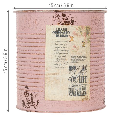 tételeket Kaspó, antik rózsa, díszes fémdoboz, vintage, Ø15.5cm M15cm