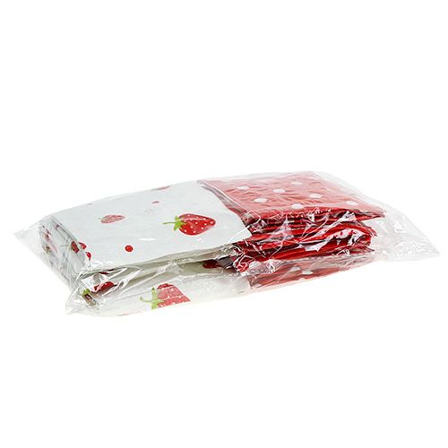 Floristik24 Növényláda 10x10cm 8 db Piros/Fehér