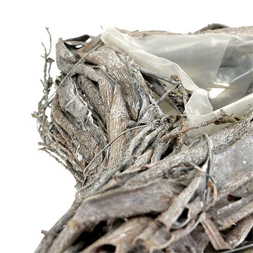 Floristik24 Növényszív gallyakból 29cm x 20cm fehérre meszelt 2db