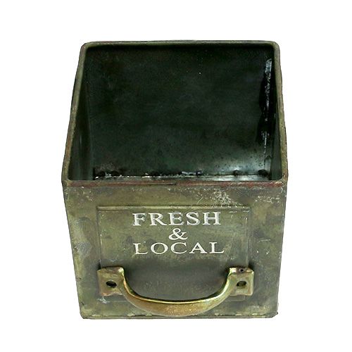 Floristik24 Négyzet alakú antik virágtartó 10cm x 10cm