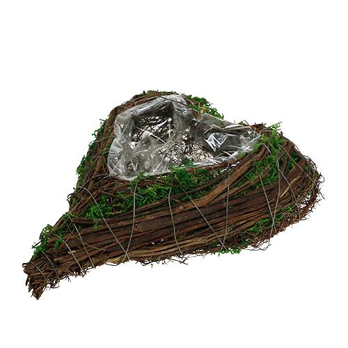 Floristik24 Planter Heart Szőlőmoha 21cm x 26cm H6cm
