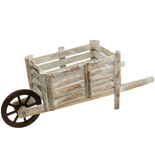 Floristik24 Vetőgép talicska fehér 58cm x 22cm x 20cm