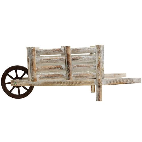 Floristik24 Vetőgép talicska fehér 58cm x 22cm x 20cm